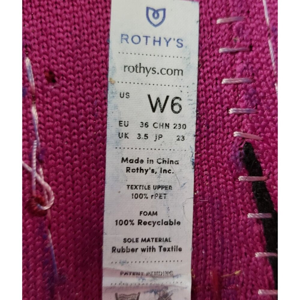 Rothys The Driver Knit Loafers Womens Fuschia Pink Recycled Shoes Size US 6 - Picture 8 of 13